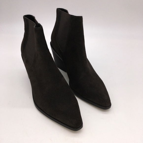 Rag & Bone Boots RAZOR CHELSEA BOOTIE in Slate SUEDE Booties size 9 - Picture 2 of 9